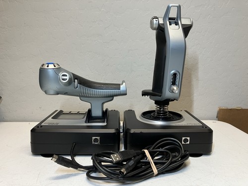 (TESTED) Logitech Saitek X52 Flight System w/ cable - SEE PICS - Picture 4 of 6