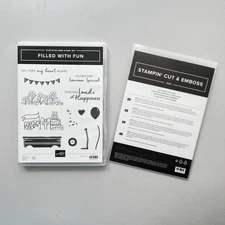 Stampin Up Filled With Fun Stamp Set & Dies Bundle - Used - Retired