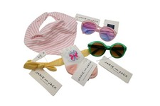 NWT Janie Jack Lot of 5 Sz 0-2Y Accessories Sunglasses Headband Socks Bib