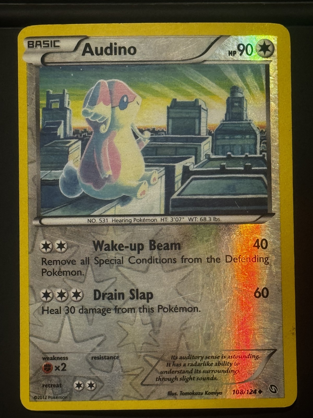 Audino 108/124 Dragons Exalted Reverse Holo