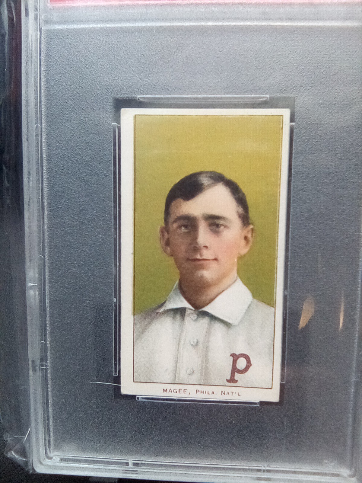 1909-11 T206 Set-Break Sherry Magee Portrait Piedmont PSA 5 EX view 4