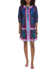 Johnny Was Selena Silk-Blend Mini Dress Women's