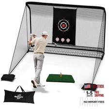 10x7ft Golf Hitting Practice Net for Real Golf Balls, Heavy Duty Driving