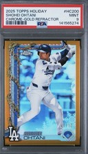 2025 Topps Holiday Chrome Shohei Ohtani Gold Refractor HC200 /50 PSA 9 Dodgers