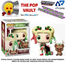 FUNKO POP VINYL DC HEROES #357 HARLEY QUINN WITH HELPER BNIB + PROTECTOR