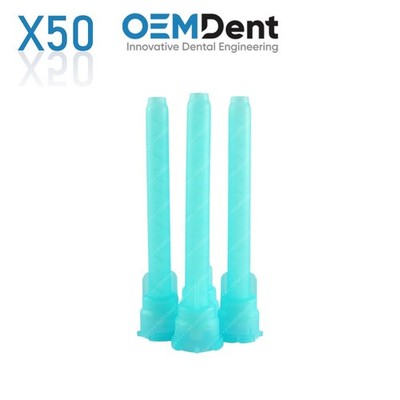50pcs Dental Medmix MIXPAC  Teal Vmix , Disposable Mixing Tips D Outlet Pack