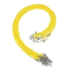 20Pcs Waxed Necklace Cord Bulk Bright Yellow 2mm Dia 18" Necklace String Rope