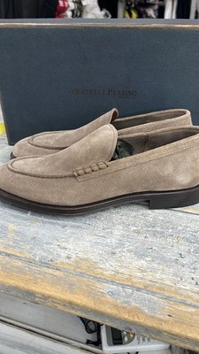 FRATELLI PELUSO Herren Halbschuh Man Wildleder Beige Size Eu 39 FPM02