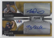 2010 Bowman Sterling Gold Refractor 40/50 Matt Barnes Brad Miller Auto m4h