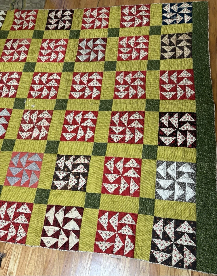 VINTAGE/ANTIQUE HANDMADE QUILT, PATCHWORK, SUMMER WEIGHT, PA ESTATE - Image 2 of 4