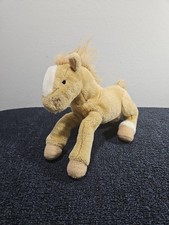 Animal Alley Palomino Horse 12" Plush Stuffed Animal 2000 Light Brown  White