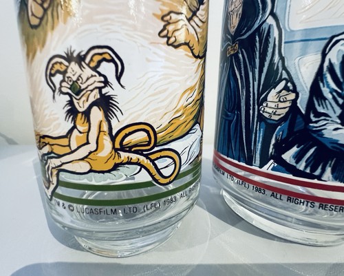 2 vasos Star Wars Burger King El Retorno del Jedi, 1983, Jabba, Darth Vader - Imagen 4 de 7