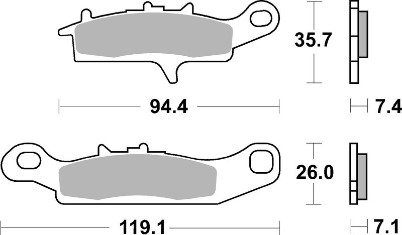 Plaquettes de frein tout terrain Brembo 07KA25SD plaquette moto cross metal fritte