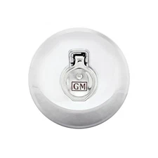 New! Embossed Car Truck Chrome Metal Locking Gas Cap W Keys 1938-1971 GM Logo