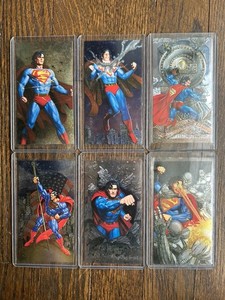 1994 Skybox DC Superman The Man of Steel Platinum Series Spectra Etch Set 1-6 NM