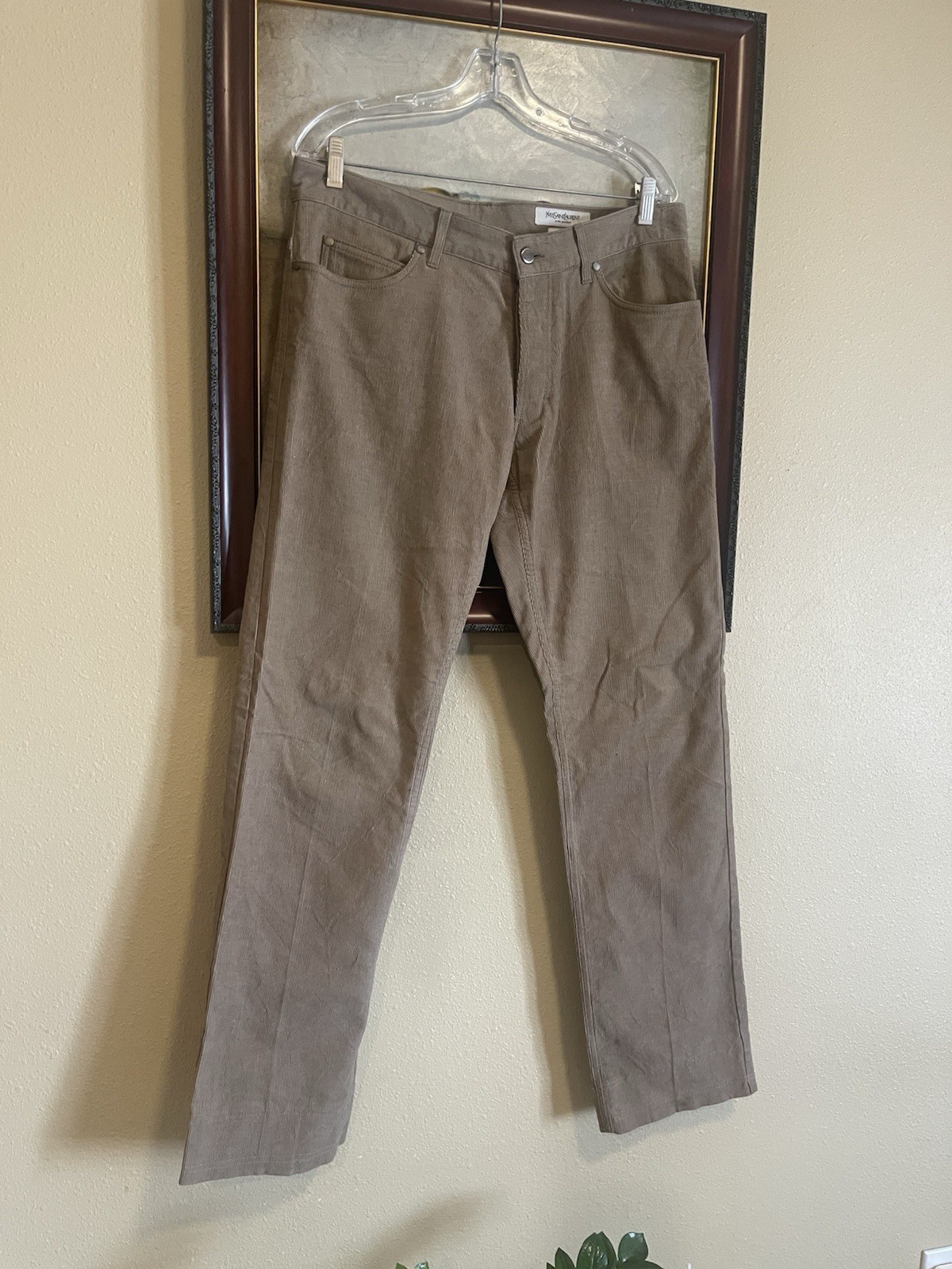 pantalone uomo yves saint laurent velluto a coste