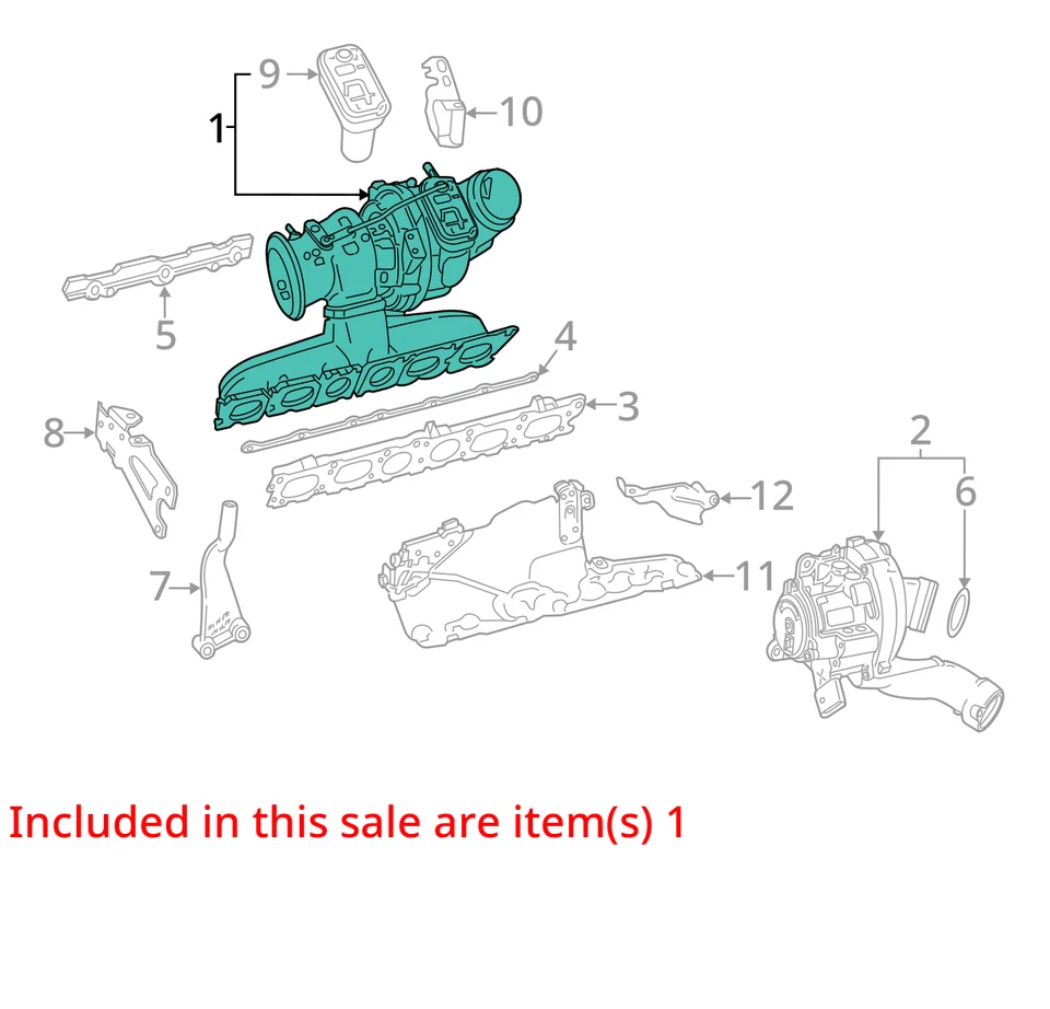 Mercedes-Benz Clase E 2021 turbocompresor OEM 103 k millas - LKQ409657182 Foto 4 de 4