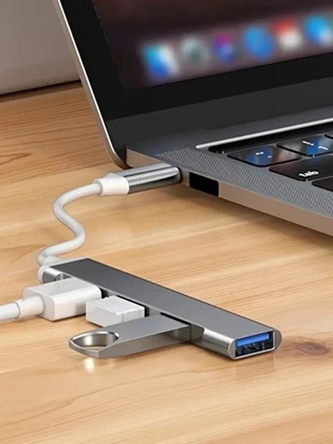 4 Port USB C Hub Multi Splitter Adapter Type C Expansion Dock