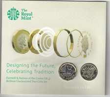 2016 Farewell & Nations of the Crown One Pound £1 Privy Mark Royal Mint BU Pack 