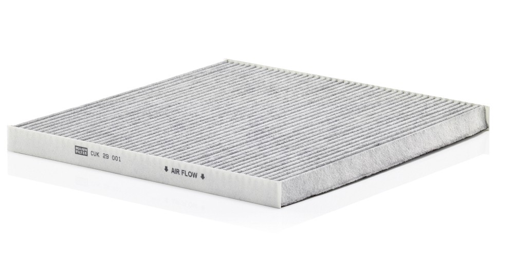 below the glove compartment MANN-FILTER CUK 29 001 Filter, cabin air for NISSAN