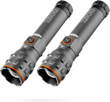 1500 Lumen 2-Pack EDC Flashlight  USB-C Rechargeable LED, 4 Light Modes, 3X Zoo