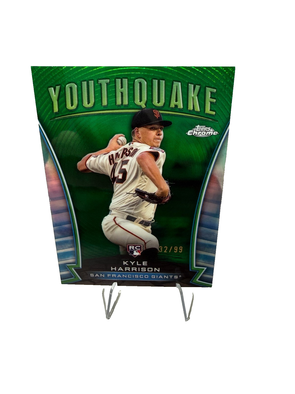 Kyle Harrison 2024 Topps Chrome Youthquake Green Refractor RC /99 #YQ-32 Giants