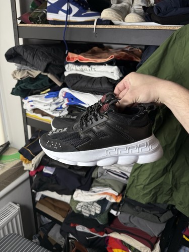 Sneakers Versace Chain Reaction nere bianche EU 41 scarpe di design di lusso - Foto 1 di 16