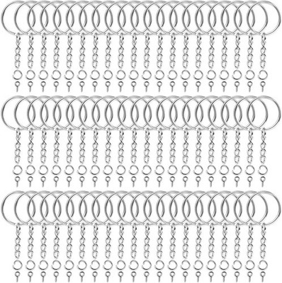 360Pcs Keychain Bulk, 120Pcs Keychain Rings with Chain and Open Jump Ring with S