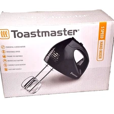 Toastmaster 5-Speed Hand Mixer Black Model TM-108HM New Old Stock NOS