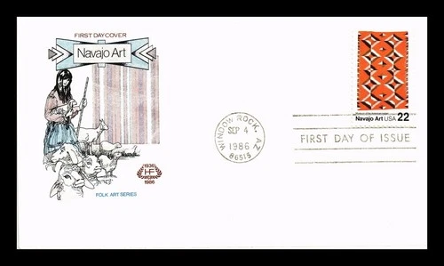 US COVER NAVAJO ART BLANKET WEAVING FDC HOUSE OF FARNAM CACHET