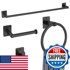 Matte Black Bathroom Accessories Set Kljkpa 4 Pieces Bathroom Hardware Set 24