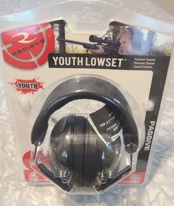 Radians Lowset Youth Passive Earmuff Black NRR 21 Noise Reduction 