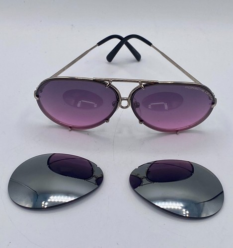 Porsche Design P’8478 M 60-10 Sunglasses Purple Lenses Extra Mirror Lenses