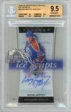 Wayne Gretzky 2005 Upper Deck Trilogy Ice Scripts Autograph Card #IS-WG BGS 9.5