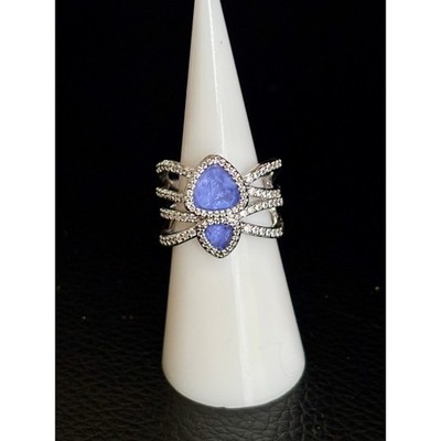 Bomb Party RG60775 Dazzled Up LC Lavender Fluorite Fused Genuine Quartz Size 6