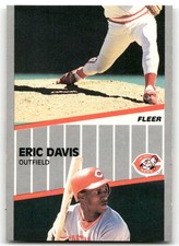 1989 Fleer Eric Davis Miscut
