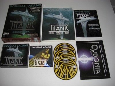 Douglas Adams RAUMSCHIFF TITANIC Bonuspaket mit Anleitung PC CD GROSSE BOX - SCHNELLER VERSAND