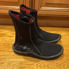 Scuba Diving Boots Aqua Lung Echo Zip 5mm Scuba Diving Booties Black US Sz 7 EUC