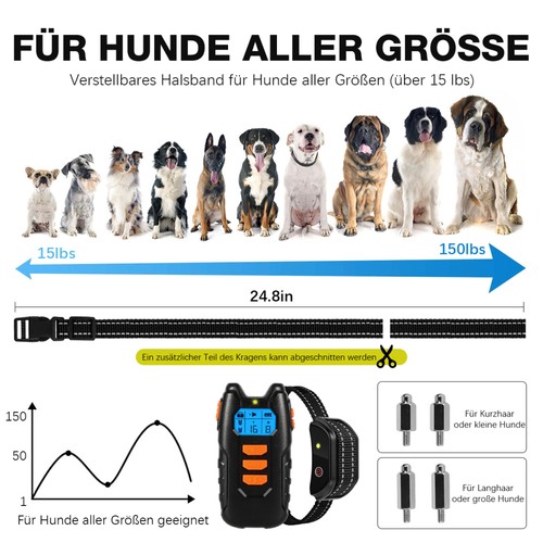 Elektroschock Pet Dog Training E-Halsband Anti-Bark Obedience Stromschlag. - Bild 9 von 18