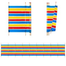 Yello 10 Pole Tall Beach Windbreak & Sun Shelter Privacy Screen