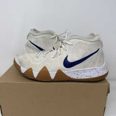 Nike Kyrie 4 Uncle Drew Basketball Shoe Mens Sz 13 White Blue & Gum 943806-100