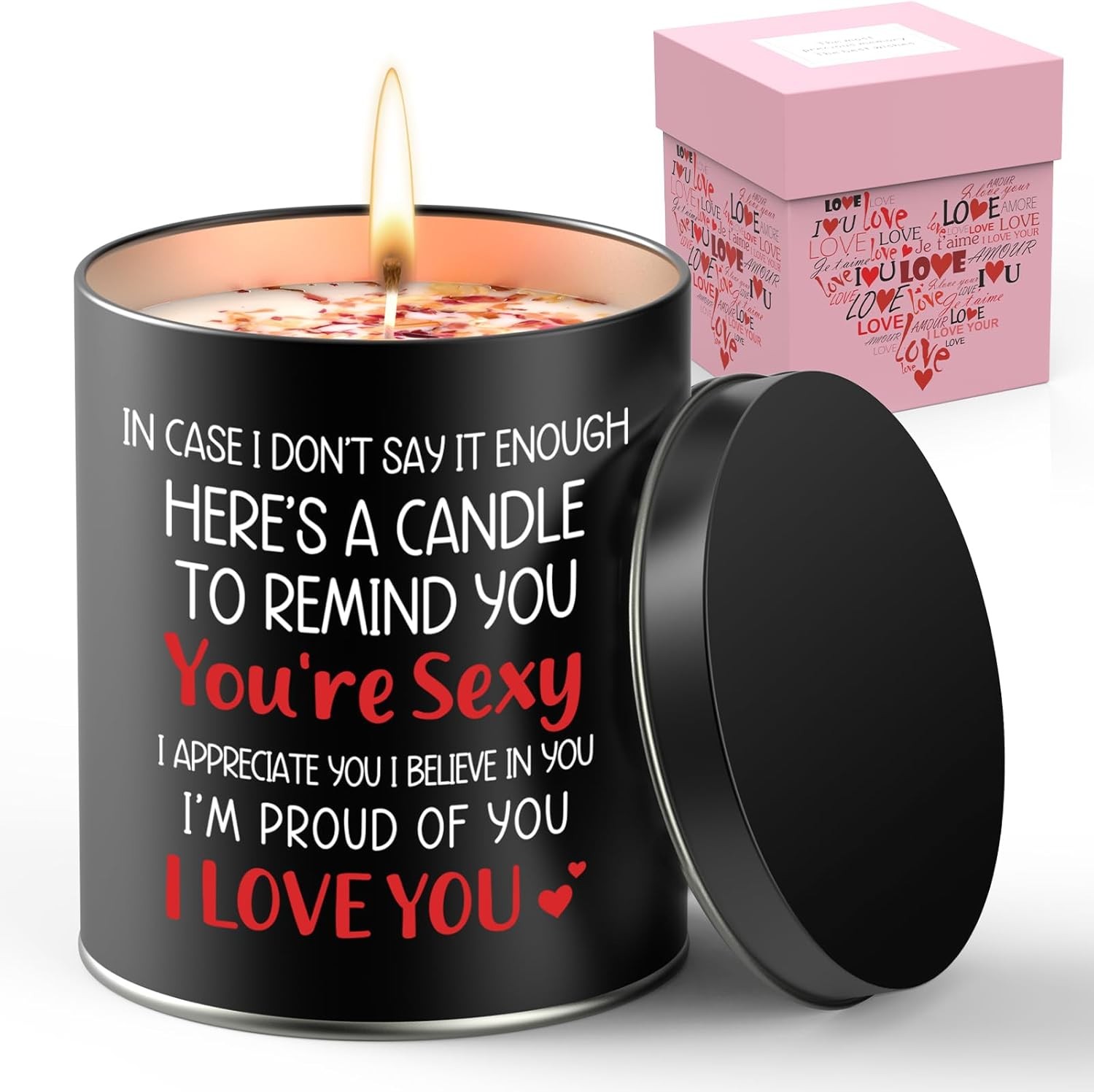 Valentines Gifts for Her Him, 9OZ Scented Candles, Mens Valentines Gifts for Bo