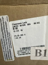 Schlage L9070T 06 626 00A RH Lever Mortise Classroom Lock No Key w Cylinder NIB