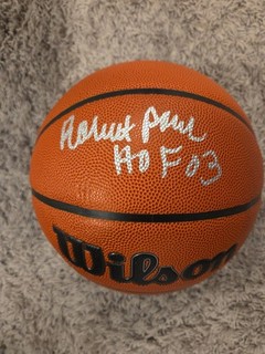 Robert Parish Autographed and Inscribed Basketball Wilson Ball with COA