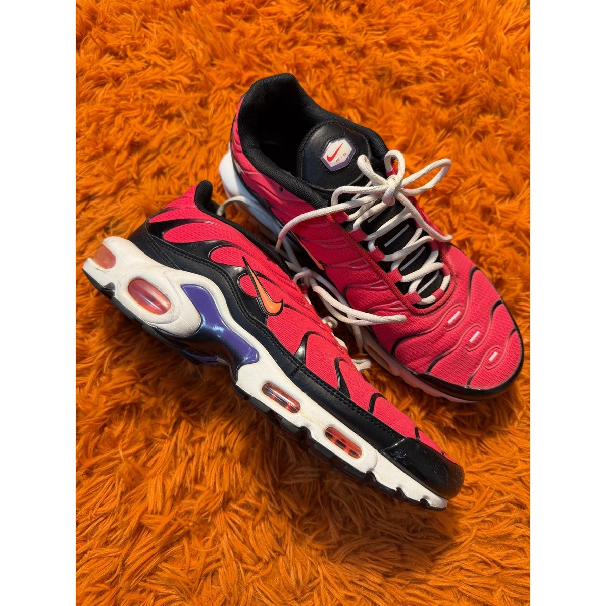 Nike Air Max Plus TN Red Black Purple DJ5138-600 Mens 10.5 Running Shoes