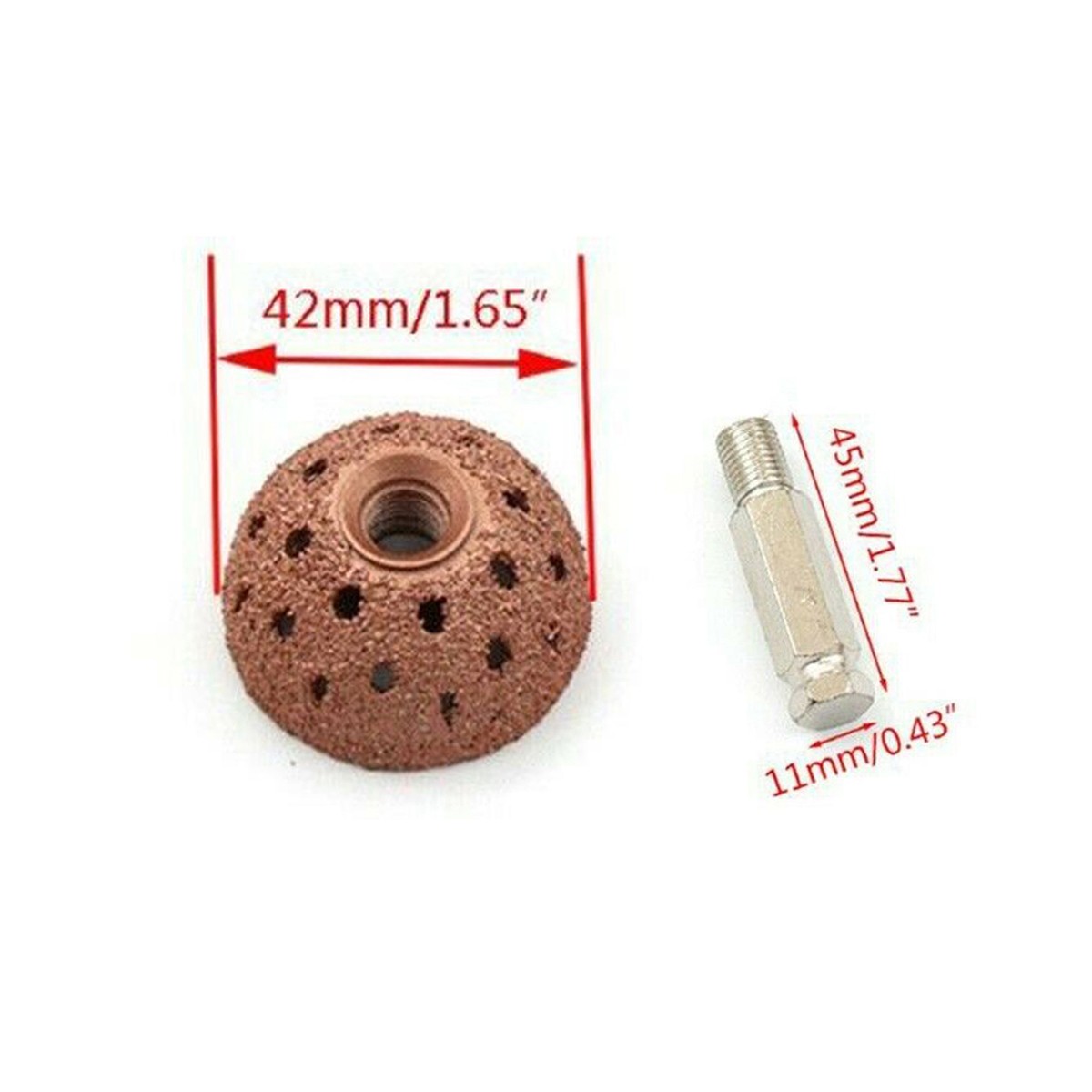 2PCS Tire Grinding Head Rasp Ball Repair Tool Buffing Wheel Disc For Air Buffer