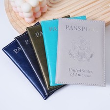 Minimalist Leather Passport Holder Cover Travel Wallet Card Slot ID Protector