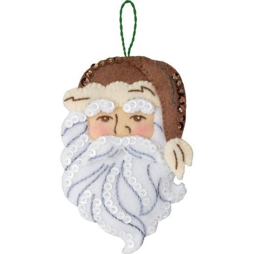 Bucilla Felt Ornaments Applique Kit Set of 4 - Nordic Noel 89754E - Picture 7 of 8