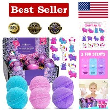 Unicorn Bath Bombs with Surprise Toys Phthalate-Free, Kids Gift Set