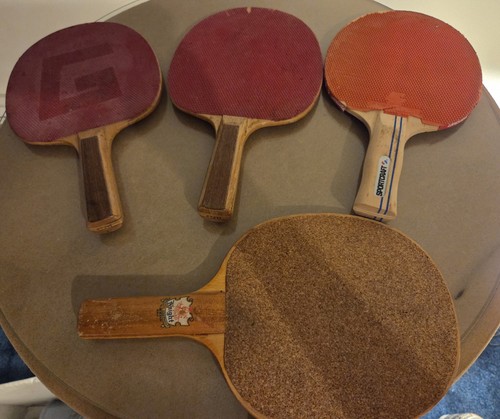 4 Vintage Ping Pong Paddles